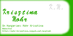 krisztina mohr business card